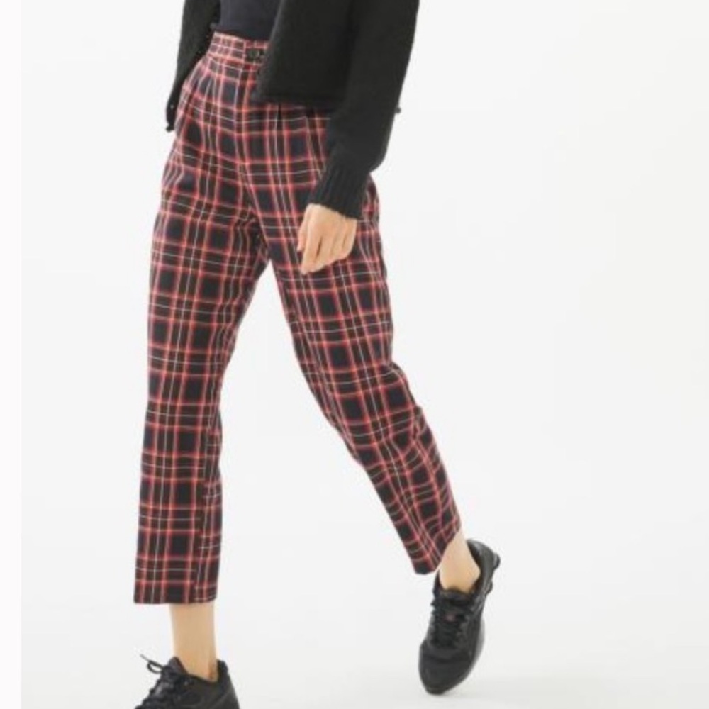 Urban Renewal x Urban Outfitters Red Plaid Mom Pants M